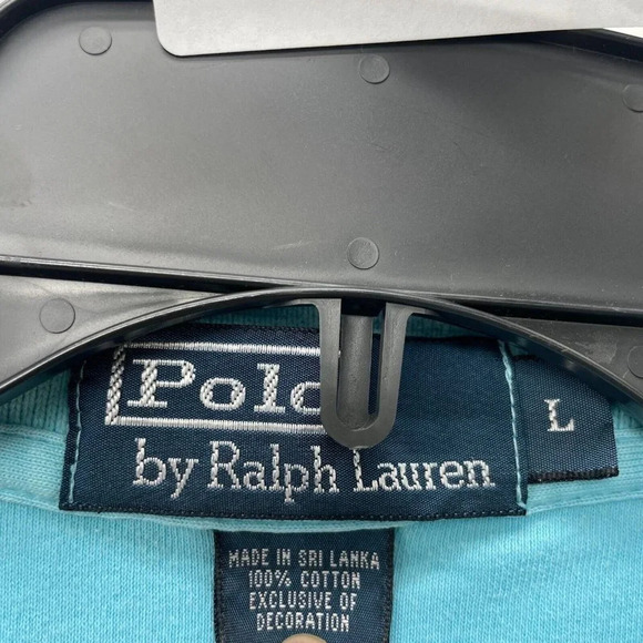 Polo By Ralph Lauren Shirt Men's L Light Blue Classic Collared Embroidered Logo - Picture 8 of 11